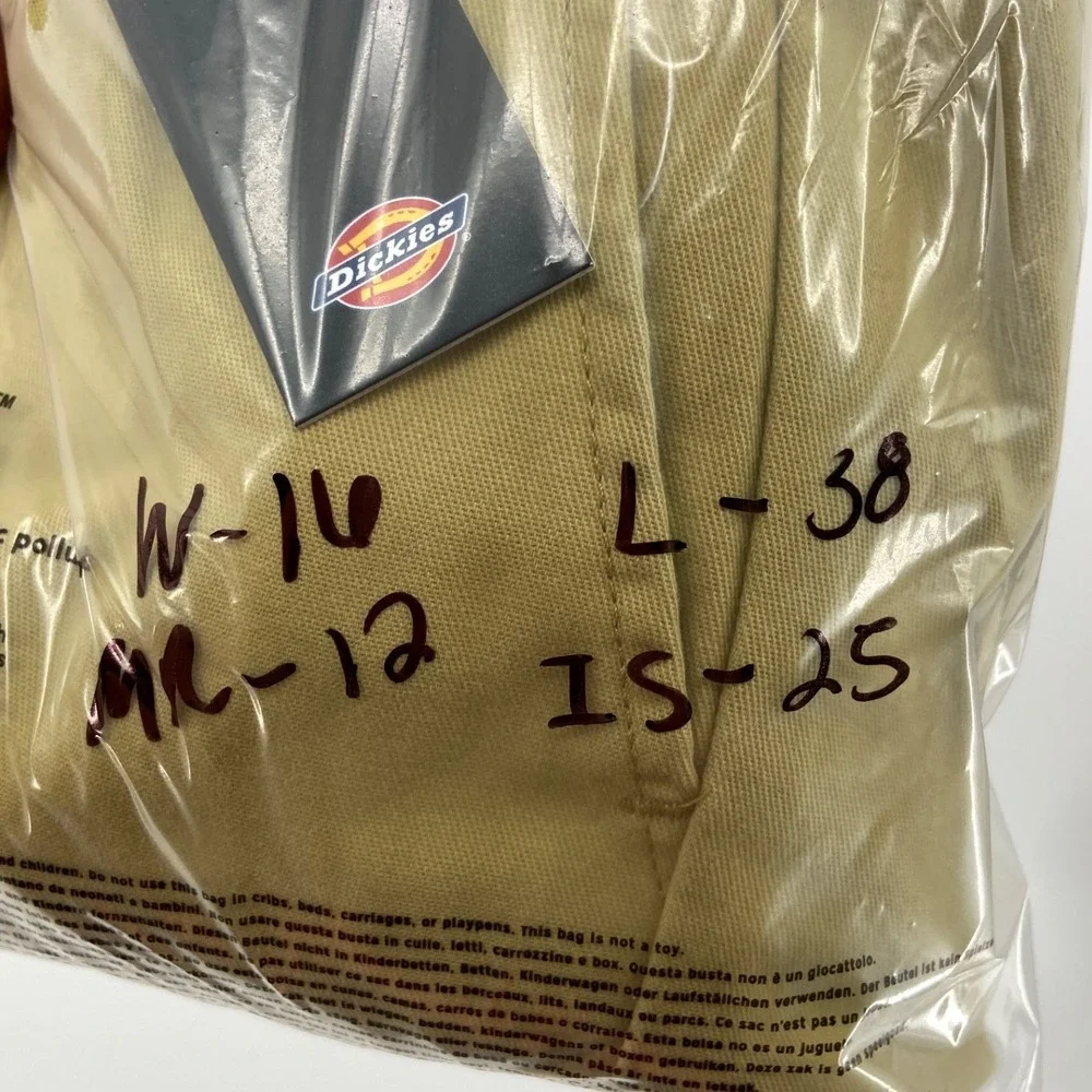 Dickies Womens Wide Leg Cargo Pants Khaki Tan Twill High Waisted FPR03S2K NEW